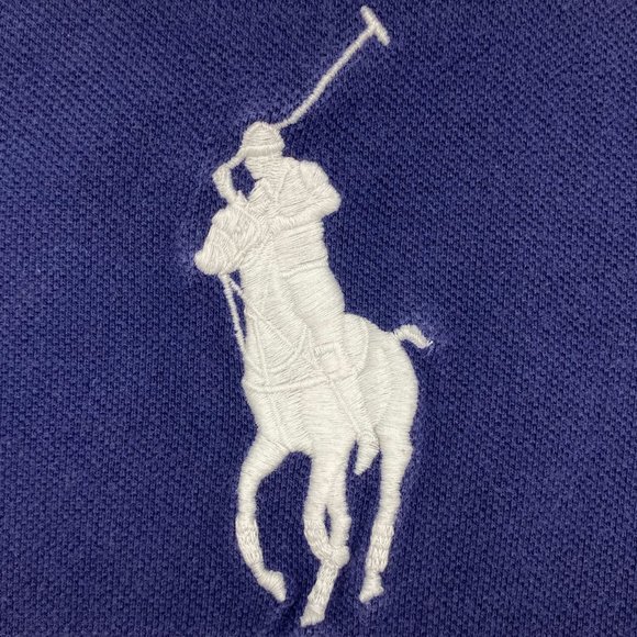 VTG RALPH LAUREN The Skinny Polo Big Pony Navy and White Stripe Shirt - Picture 9 of 15